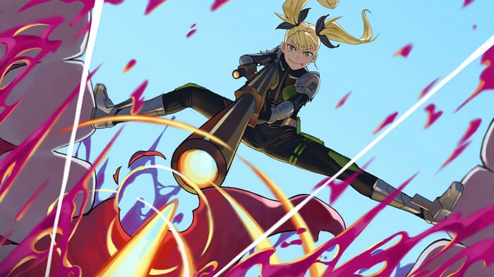 Kikoru Shinomiya firing a weapon in Kaiju No 8. 4K
