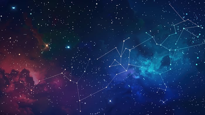 Constellations in a Starry Space Nebula 4K