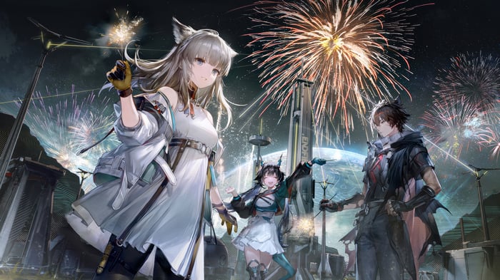 Arknights: Endfield Characters Celebrate New Year with Fireworks