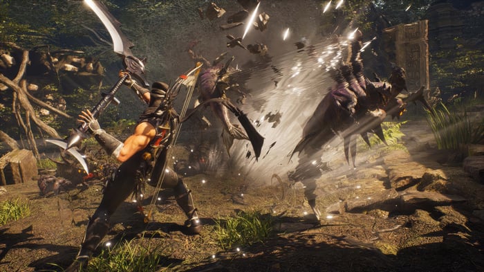 Ryu Hayabusa fighting monsters in Ninja Gaiden 2 4K