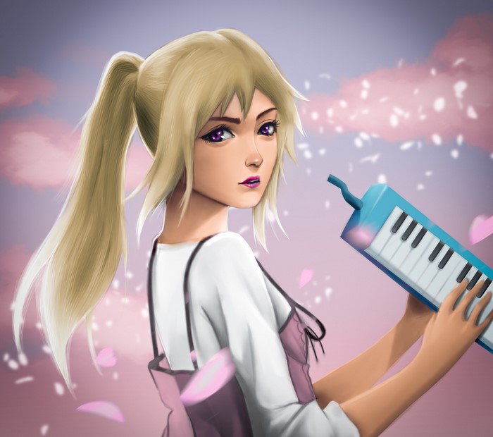Kaori Miyazono with a melodica