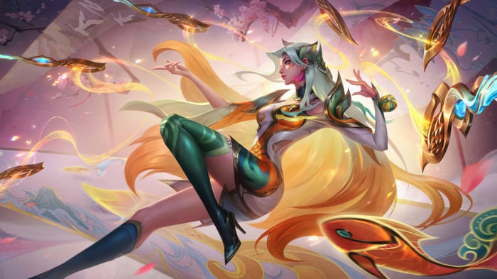 Irelia Celestial Embroidery Splash Art 4K