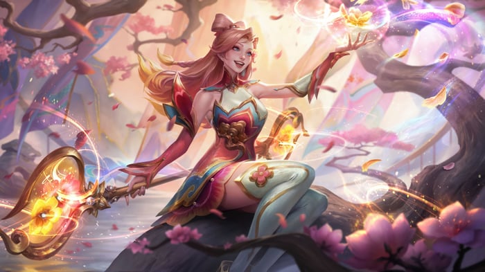 Lux Celestial Embroidery League of Legends Splash Art 4K