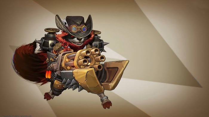 Rocket Raccoon with Gatling Gun in Marvel Rivals 4K