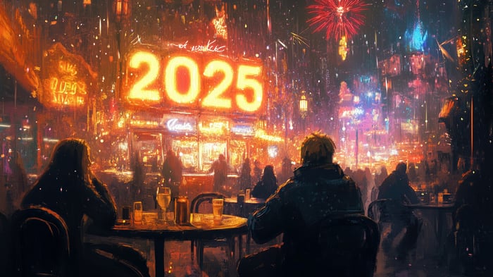 2025 New Year's Eve Celebration in a Pub 4K