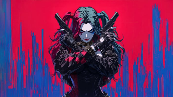 Harley Quinn with Guns 4K