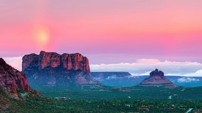 Sedona Arizona USA 4K Sunset Scenery