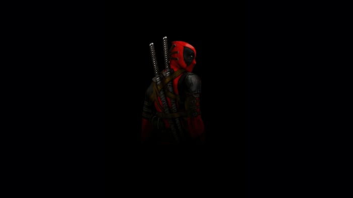 Deadpool with swords 4K