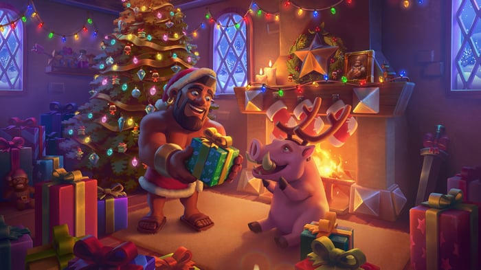 Clash of Clans Hog Rider and Pig with Gifts