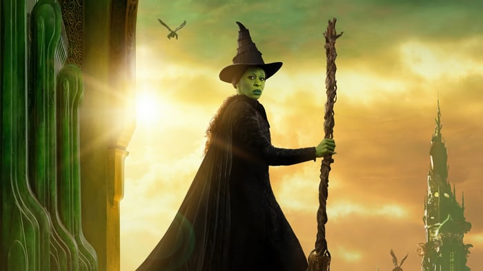 Wicked Elphaba with staff in Oz 4K