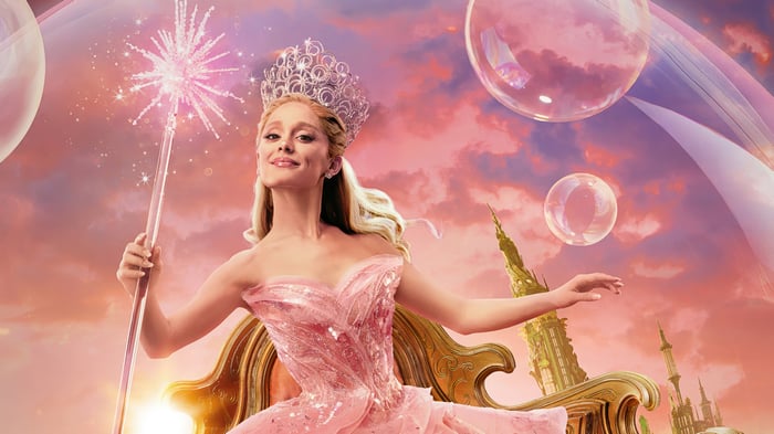 Galinda from Wicked with a wand and crown