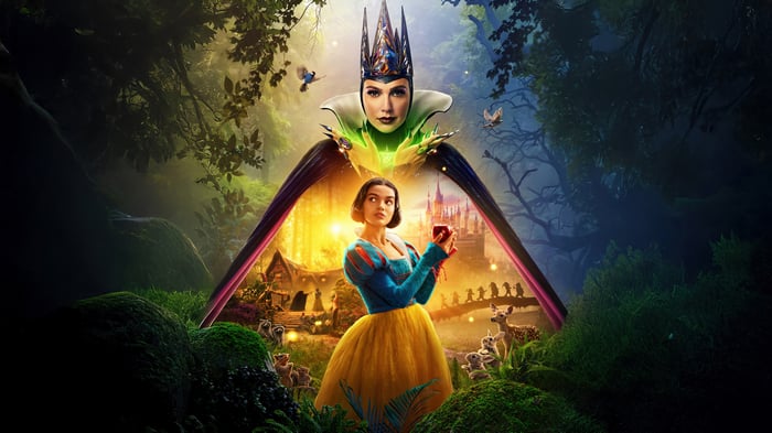 Snow White 2025 Movie Poster with Gal Gadot and Rachel Zegler 4K