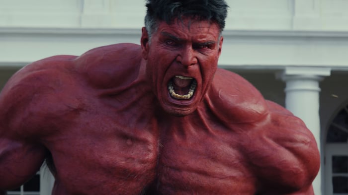 Red Hulk Screaming in 4K