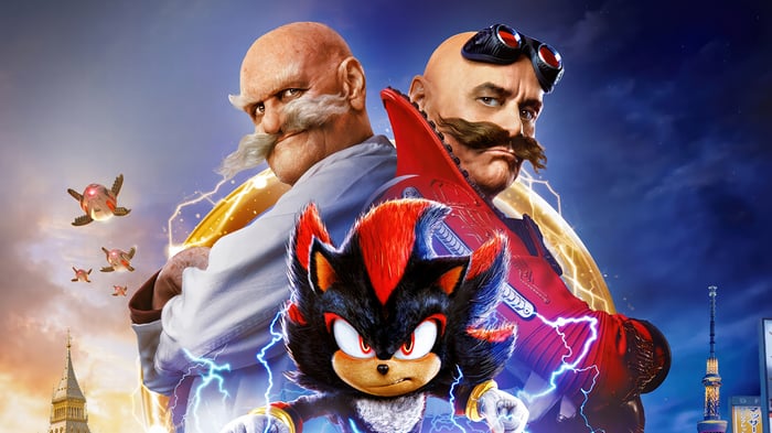 Sonic the Hedgehog 3: Shadow, Robotnik, and Gerald Robotnik 4K