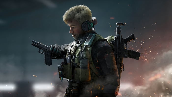 Delta Force Soldier with Pistol and Rifle 4K