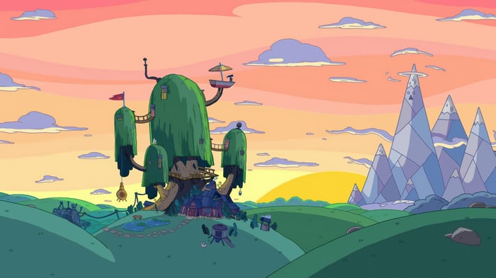 Adventure Time Tree House at Sunset 4K