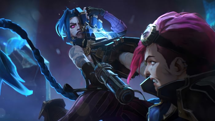 Jinx and Vi in Arcane 4K