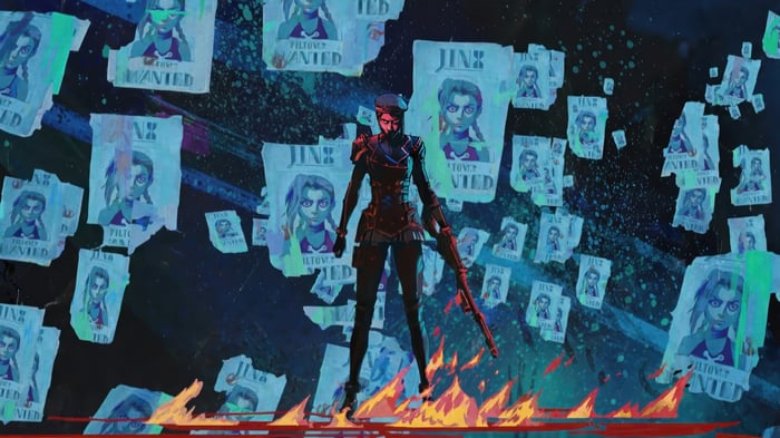 Caitlyn and Wanted Posters in Arcane 4K