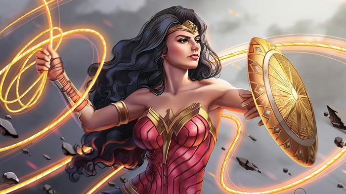 Wonder Woman with Lasso and Shield 4K