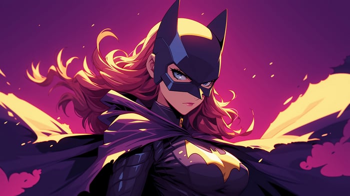 Batgirl in Anime Style 4K