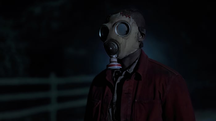 Man in gas mask from TV Series