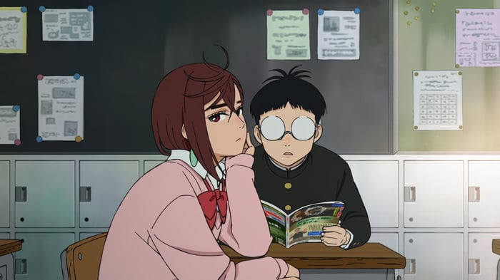 Dandadan: Momo Ayase and Okarun in Classroom