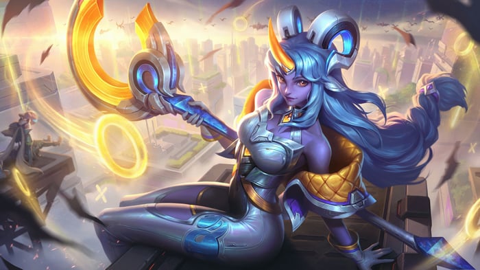 Soraka from League of Legends 4K Splash Art