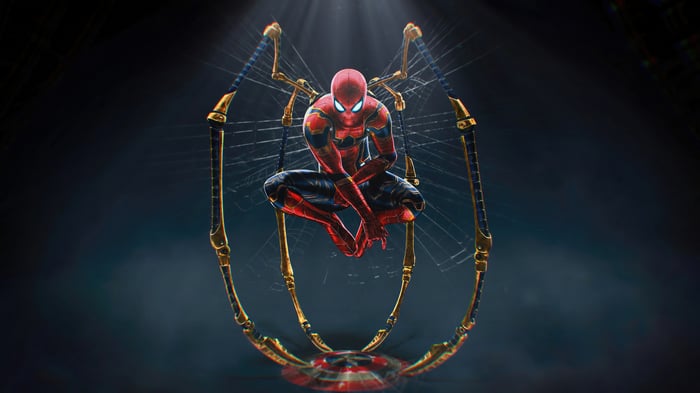 Spider-Man in Iron Spider Suit with Mechanical Arms
