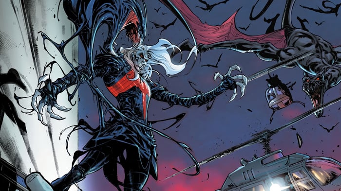 Knull and Venom fighting in Marvel Comics 4K
