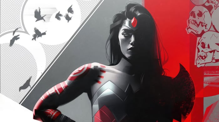 Wonder Woman with Birds and Skulls