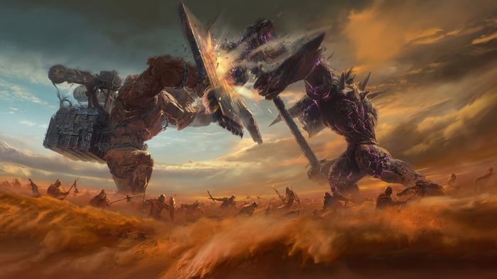 Throne and Liberty: Giants Battle in a Desert