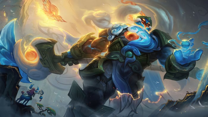 Jax Shan Hai Scrolls League of Legends Splash Art 4K