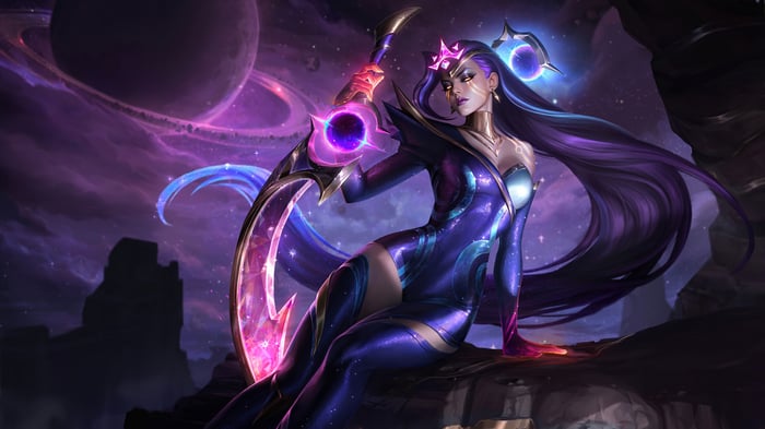 Dark Cosmic Diana from League of Legends 4K