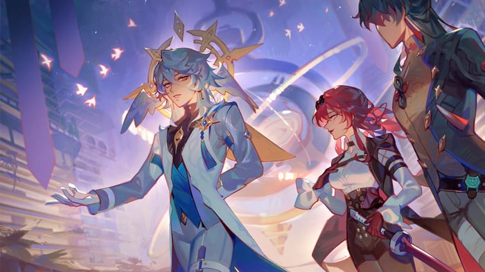 Honkai Star Rail characters Sunday, Kafka, and Blade