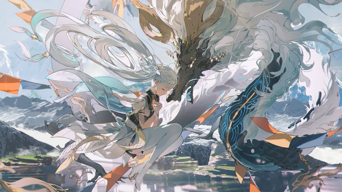Jinshi and Dragon from Wuthering Waves 4K