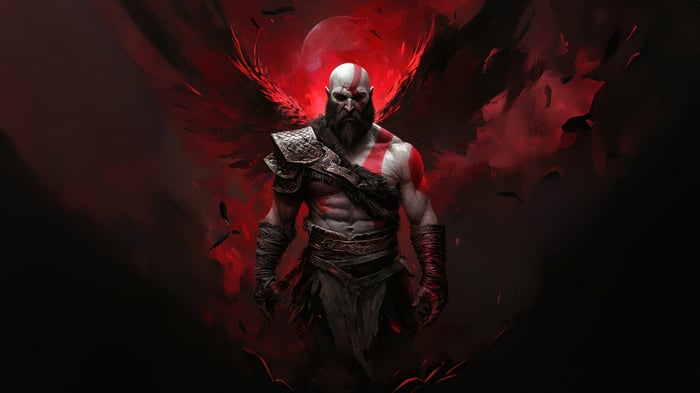 Kratos with Red Wings in 4K