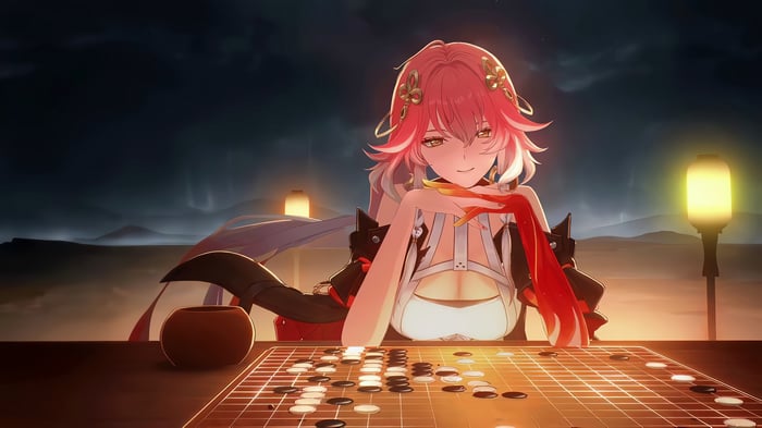 Changli playing Go in Wuthering Waves 4K