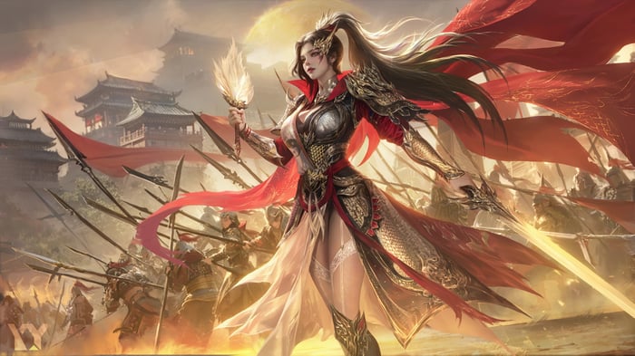 Fantasy Warrior Girl Army 4K