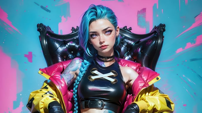 Jinx from League of Legends in 4K