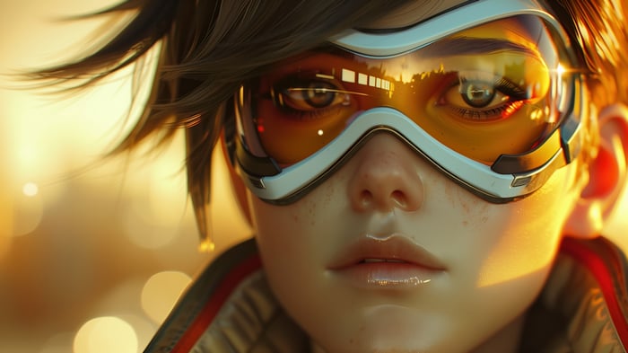 Tracer from Overwatch in 4K