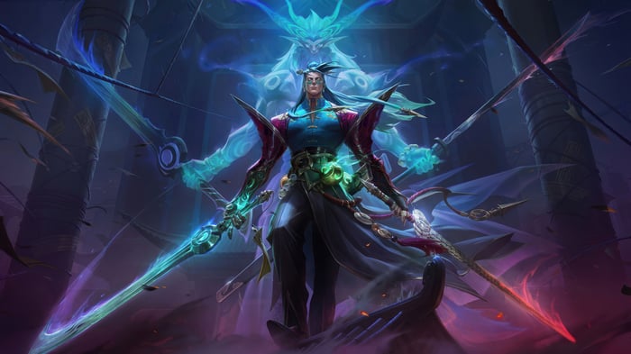 Fiend Queller Yone in League of Legends Splash Art 4K