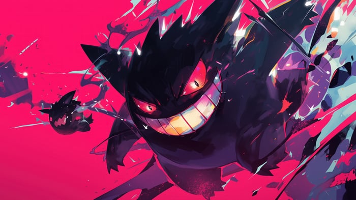 Gengar and Gastly Pokemon 4K