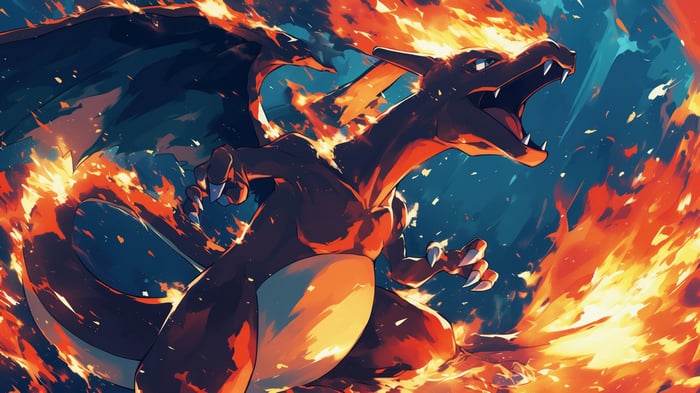 Charizard in Flames 4K