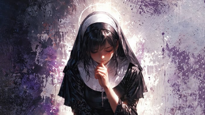Anime Nun in 4K