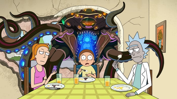 Rick and Morty: Giant Monster Attacks Family Dinner