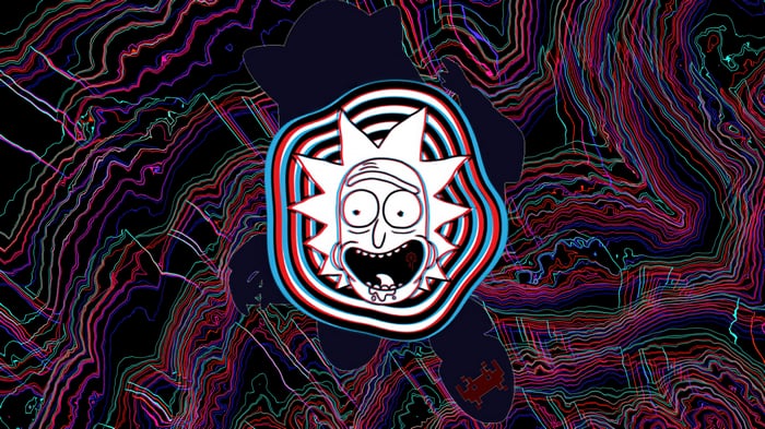 Rick Sanchez 4K with Trippy Background