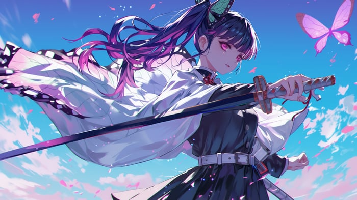 Kanao Tsuyuri from Demon Slayer Kimetsu no Yaiba 4K