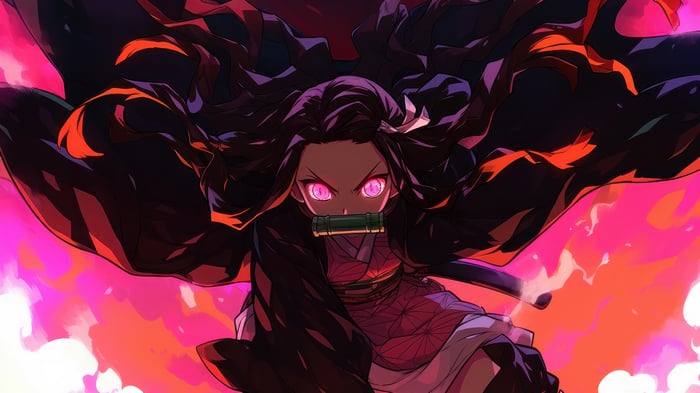 Nezuko Kamado in Demon Slayer Kimetsu no Yaiba 4K