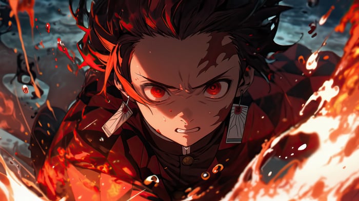 Tanjiro Kamado in Demon Slayer Kimetsu no Yaiba 4K