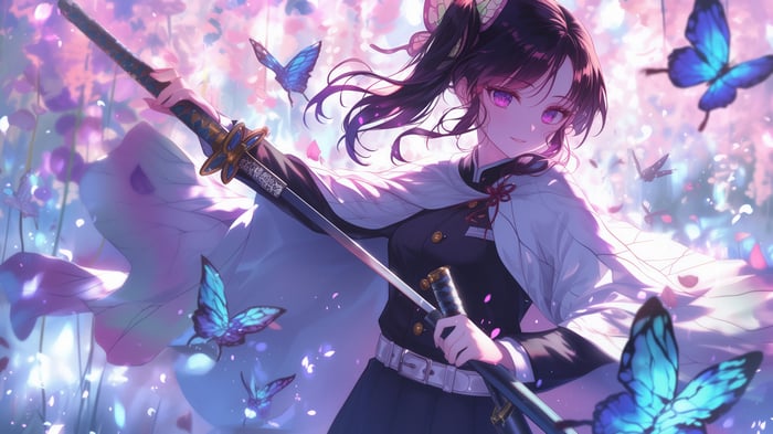 Kanao Tsuyuri from Demon Slayer Kimetsu no Yaiba in 4K